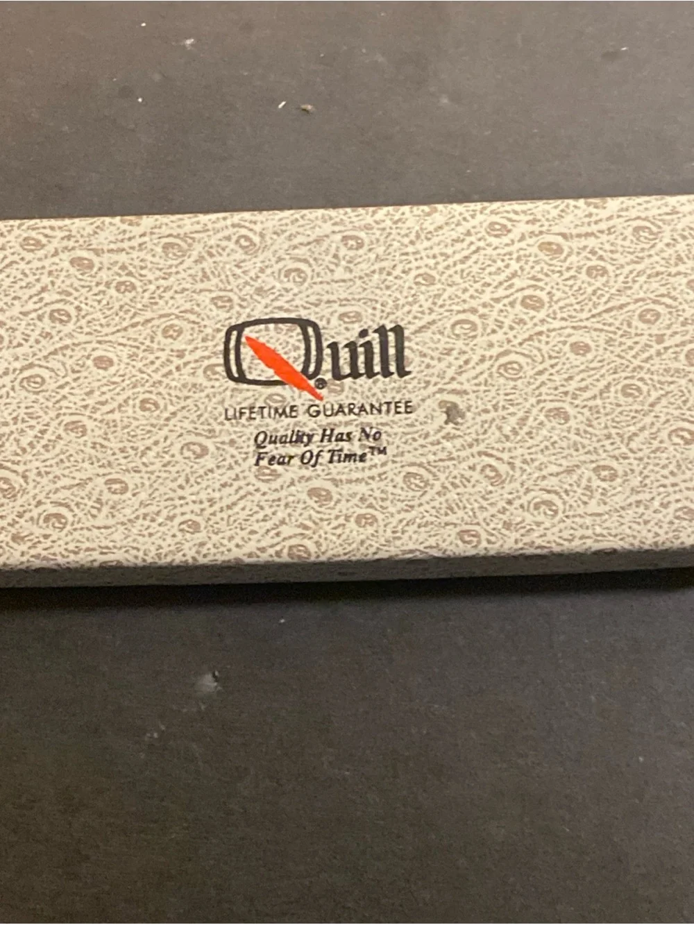 Quill Ballpoint Pen, Black With Gold Trim, Black